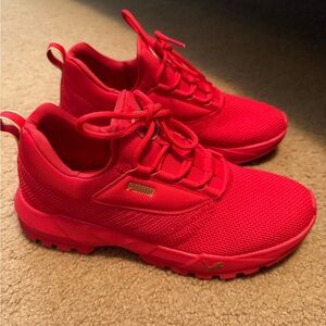 Puma Red Sneakers Vibrant Mesh Athletic